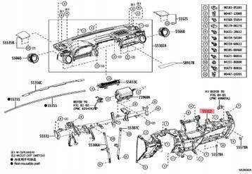 Standaard bevestigingsframe dashboard Toyota RAV4 IV 55312-4, Auto-onderdelen, Interieur en Bekleding, Verzenden, Gebruikt