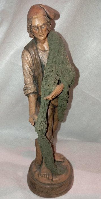 Beppe Buzzetta - Giacomo Buzzetta - Beeld, Pescatore - 29 cm