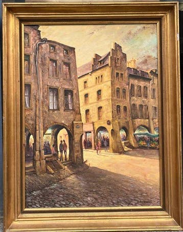 Henri Karkowski (1913-1995) - Vieille ville aux arcades