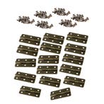 Set van 16 scharniertjes (20x40 mm, brons) inclusief schroe, Verzenden, Nieuw