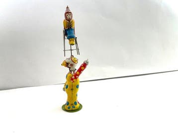 TPS - Blikken speelgoed - Clown Juggler with Monkey -