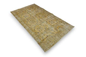 Geel vintage - Vloerkleed - 210 cm - 115 cm - met, Nieuw