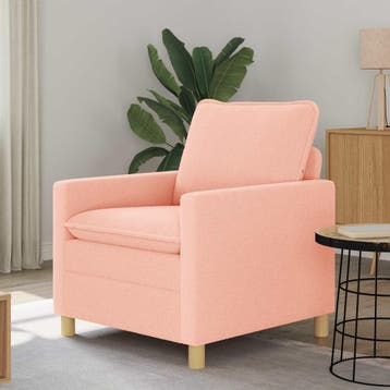 vidaXL bank / zetel Roze 76 x 81 x 87,5 cm Stof, Verzenden, Nieuw