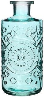 Gekleurde glazen fles berlin soft blue ook geschikt als