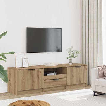 vidaXL Tv-meubel Artisan Eiken 140x35x40 cm Bewerkt Hout, Verzenden, Nieuw