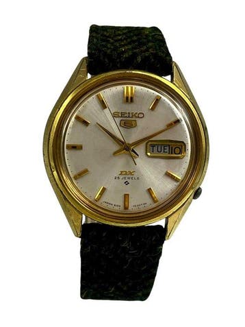 Seiko - Seiko 5 DX - Vintage 1977 - Day Date Gold Tone -