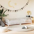 vidaXL Kinderbedframe 90x190 cm massief grenenhout wit, Kinderen en Baby's, Kinderkamer | Bedden, Verzenden, Nieuw