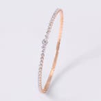 Armband - 14 karaat Geel goud - 1.04ct. tw. Diamant