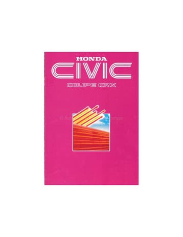 1984 HONDA CIVIC COUPÉ CRX BROCHURE FRANS