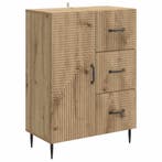 vidaXL Dressoir Artisanaal eiken 66 x 34,5 x 89,5 cm Bewerkt, Huis en Inrichting, Kasten | Dressoirs, Verzenden, Nieuw