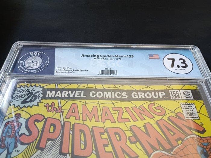 The Amazing Spider-Man #155 - EGC 7.3 - Whodunit! - 1 Graded, Livres, BD | Comics