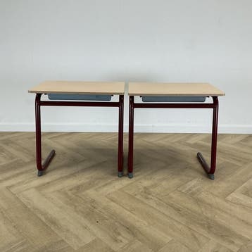 Eromes set van 10 schooltafels (groene stip) (hxbxd), Maison & Meubles, Pièces pour table