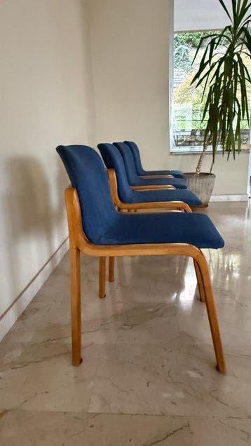 Stoel (4) - Hout, Textiel