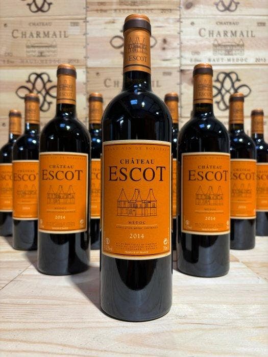 2014 Château Escot - Haut-Médoc - 12 Flessen (0.75 liter), Collections, Vins