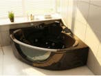 Veiling - Whirlpool Massagebad - Zwart - Hoekbad - 152x152x6, Nieuw