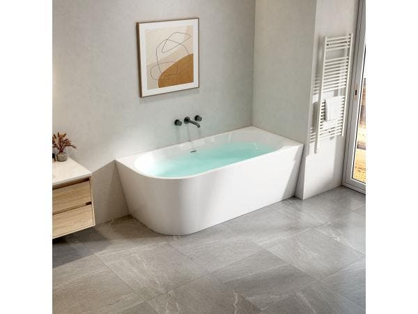 Veiling - Hoekbad - Rechts - 170x78x58Cm Wit, Doe-het-zelf en Bouw, Sanitair