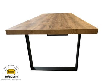 Eettafel 230x100 met U-poten – overstock, Verzenden