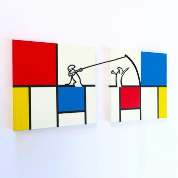 Dario Assisi - Cavandoli line in the Mondrian world :