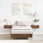 vidaXL Bedframe zonder matras 100x200 cm spaanplaat bruin, Verzenden, Nieuw