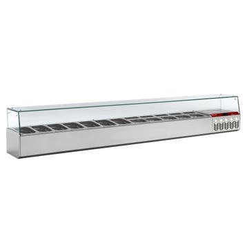 Opzetkoelvitrine | 12x 1/4 GN + 1x 1/9 GN | 0°C/+8°C |, Verzenden