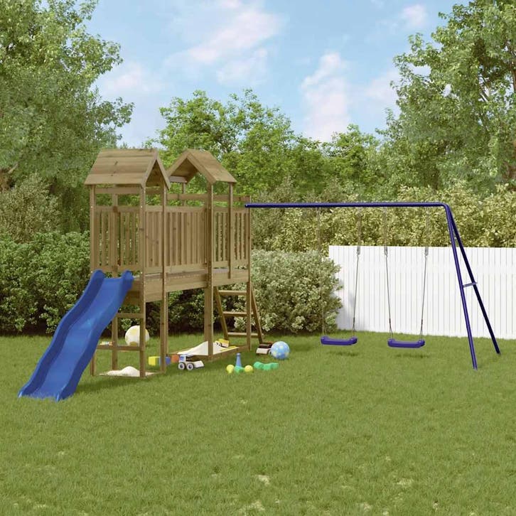 vidaXL Speelhuis geïmpregneerd grenenhout, Enfants & Bébés, Jouets | Extérieur | Aires de jeux, Envoi