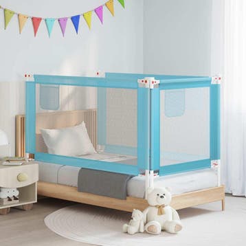 vidaXL Bedhekje peuter 150x25 cm stof blauw, Verzenden