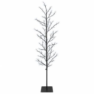 vidaXL Micro berken kerstboom Zwart 180 cm Staal 459 LEDs, Verzenden