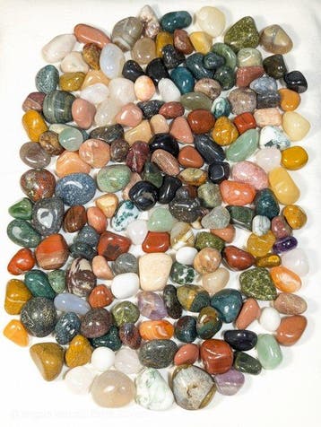 1,5 kg - Collection mixte de pierres gemmes indiennes polies