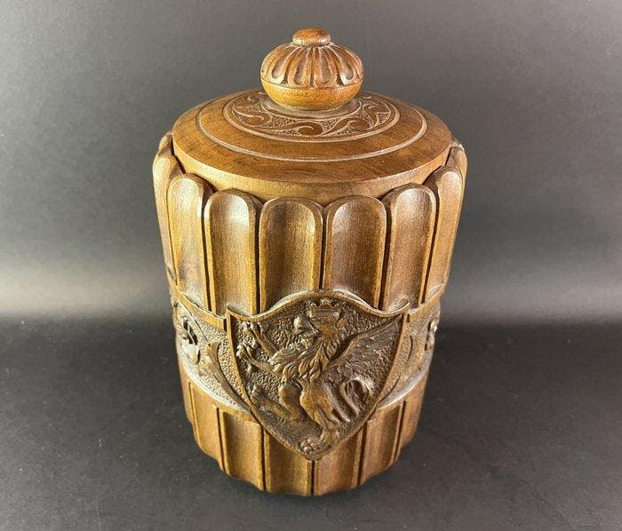 Pot à tabac - Noyer - Italie, argent 800, Antiek en Kunst, Antiek | Overige Antiek