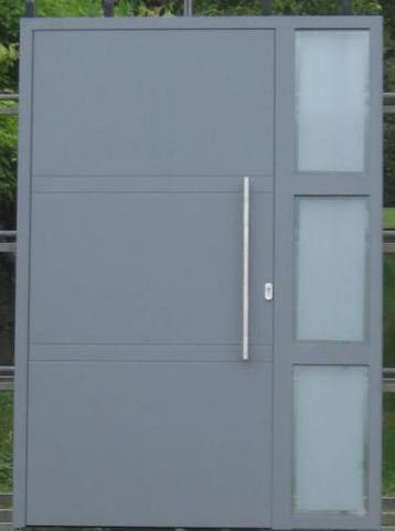 aluminium voordeur , buitendeur , deur 149 x 210 stofgrijs, 120 cm of meer, Nieuw, Ophalen of Verzenden, Buitendeur