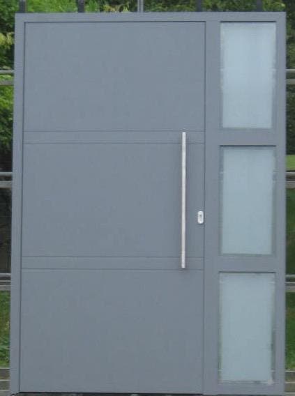 aluminium voordeur , buitendeur , deur 149 x 210 stofgrijs, Bricolage & Construction, Fenêtres & Moustiquaires, Enlèvement ou Envoi