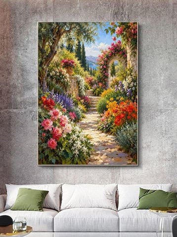 Shayer - Path Through the Blooming Garden - XL - 60x80cm –