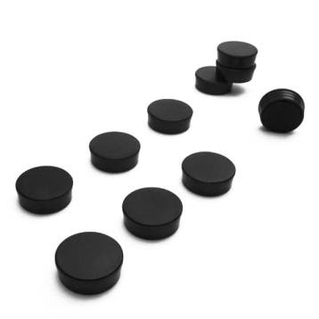 Memomagneten 10 stuks zwart 10mm, Verzenden, Nieuw