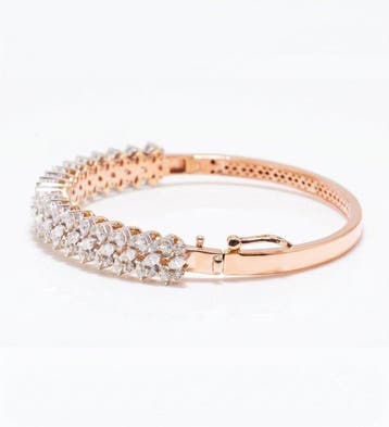 Armband - 14 karaat Roségoud - 3.51ct. tw. Diamant