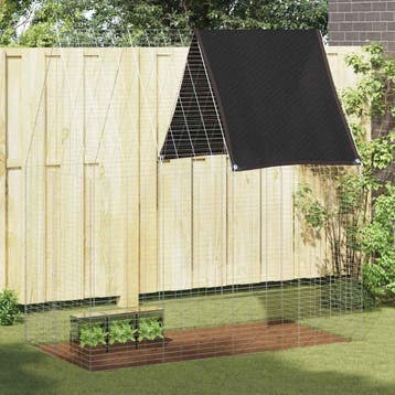 vidaXL Konijnenkooi zilver 200 x 100 x 210 cm Gegalvaniseerd, Verzenden