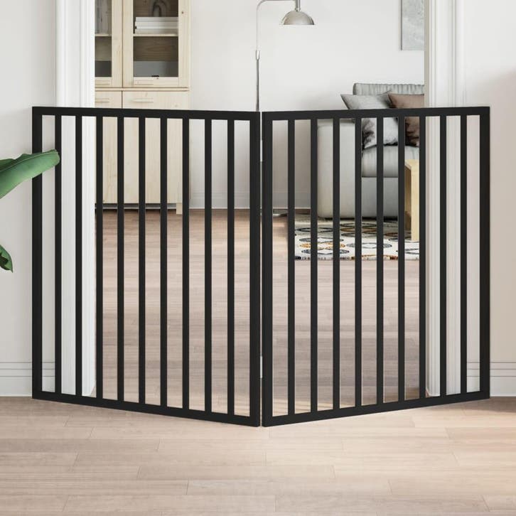 vidaXL Hondenhek opvouwbaar 2 panelen zwart 160 cm, Dieren en Toebehoren, Hondenbenches, Nieuw, Verzenden