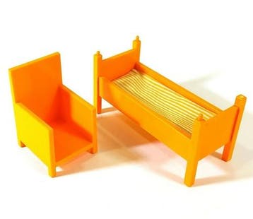 Ikea poppenhuismeubels: oranje slaapkamerset voor, Kinderen en Baby's, Verzenden, Nieuw