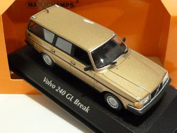 Minichamps 1:43 - Modelauto (2) - Volvo 240 GL Break & Volvo