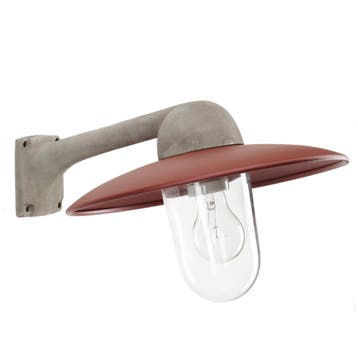 Stal- & Boerderijlampen Wandlamp Fabrique Alu/Rood, Verzenden, Nieuw