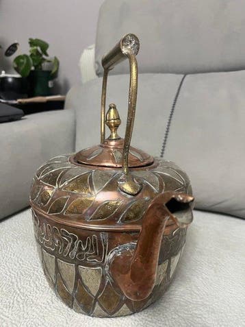 Theeketel - Koper, Messing, Zilver - Marokkaanse koperen