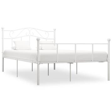 vidaXL Bedframe metaal wit 160x200 cm, Huis en Inrichting, Slaapkamer | Bedden, Verzenden, Nieuw