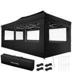 tectake Partytent Viola 3x6 m met 4 zijdelen - zwart, Verzenden, Nieuw