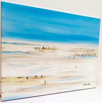 Philippe Deruyver (1971) - Promeneurs dans les Dunes - Marée, Antiek en Kunst