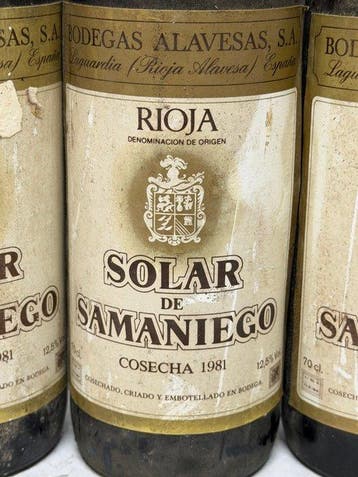 1981 Bodegas Alavesas, Solar de Samaniego - Rioja Cosecha,, Nieuw