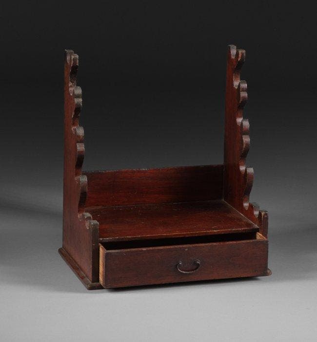 Support pour 6 épées avec tiroir - Bois laqué - Japon - XIXe, Antiquités & Art, Antiquités | Autres Antiquités
