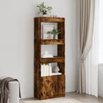 vidaXL Hoge kast 63x33x180 cm bewerkt hout gerookt, Verzenden, Nieuw