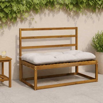 vidaXL Bankkussen VIANEN 100% Polyester Wit 100 x 60 x 12 cm, Verzenden, Nieuw
