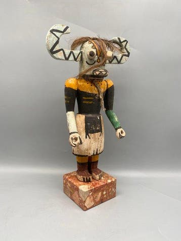 2 poppen in Kachina/Hopi-stijl - Hout - Adachi Ginko