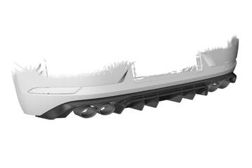 Diffuser | Achterbumper voor VW Golf 7 (Type AU) R HA305-K, Verzenden, Nieuw