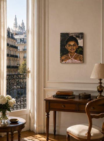 Escuela Impresionista Europea (XX) - Retrato de Niña